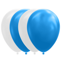 Ballonnen Set Blauw/Wit - thumbnail