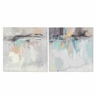 Schilderij DKD Home Decor Abstract Modern (60 x 2,5 x 60 cm) (2 Stuks) - thumbnail