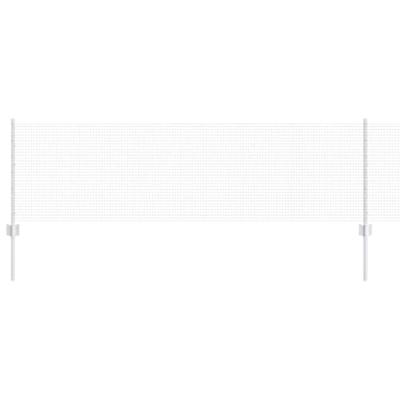 VidaXL Hek met paal zilver 0,6 x 50 m staal VidaXL Hek met paal zilver 0,6 x 50 m staal