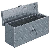 VidaXL Aluminium kist 48,5x14x20 cm zilverkleurig - thumbnail