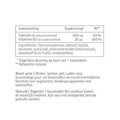 Vitalize Calcium & D3 Kauwtabletten