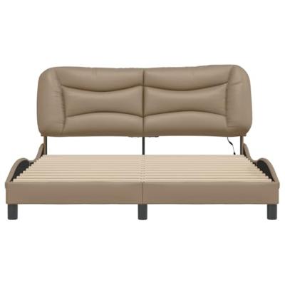 Bedframe met LED zonder matras "Hvar" cappuccino 160x200 cm