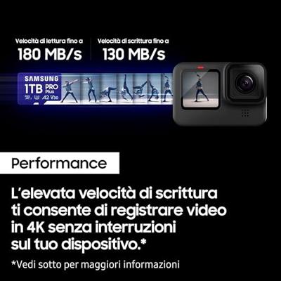 Samsung Pro Plus microSDXC 1TB + SD-adapter Micro SD-kaart Blauw - thumbnail