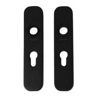 Ivana aluminium clickschilden - cilindergat PC 55 - mat zwart - thumbnail