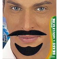 Baard en snor zwart Arabier - thumbnail