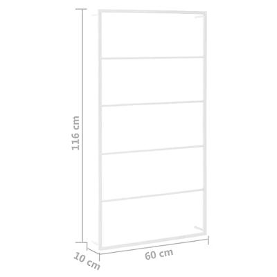 VidaXL Handdoekenrek wit 60x10x116 cm staal