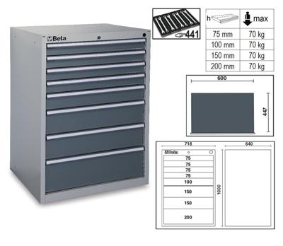 Beta C35/8Gm-Industrieel Ladenblok 8 Laden - 035000182