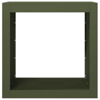 VidaXL Haardhoutrek 60x40x60 cm staal groen - thumbnail