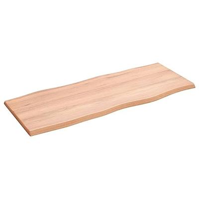Tafelblad natuurlijke rand 100x40x2 cm eikenhout lichtbruin