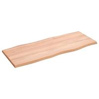 Tafelblad natuurlijke rand 100x40x2 cm eikenhout lichtbruin - thumbnail