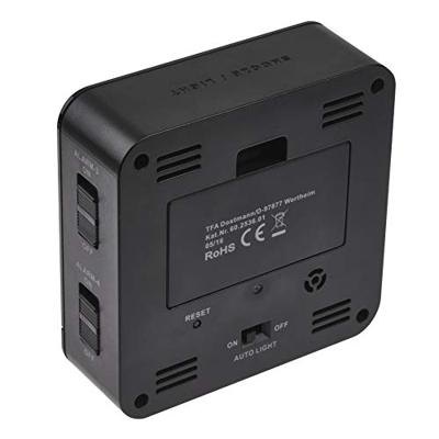 TFA Dostmann 60.2536.01 Wekker Zendergestuurd Zwart Alarmtijden 4