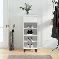 VidaXL Schoenenkast 40x36x105 cm bewerkt hout hoogglans wit - thumbnail