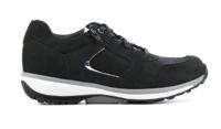 Xsensible Stretchwalker Dames Sneakers in Suede (Zwart) - thumbnail