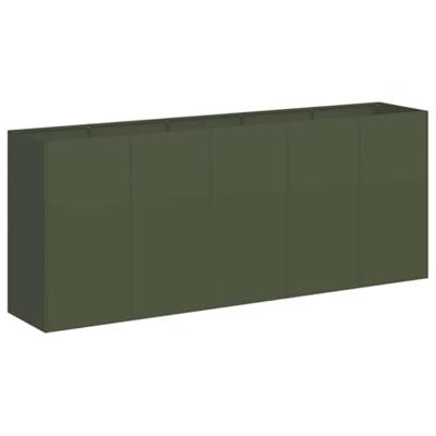 Plantenbak 200x40x80 cm koudgewalst staal olijfgroen Plantenbak 200x40x80 cm koudgewalst staal olijfgroen