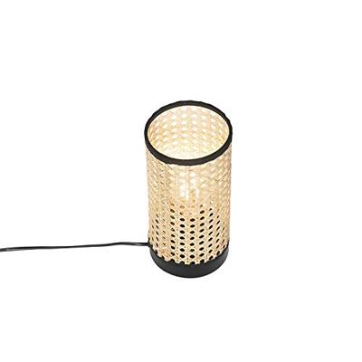 QAZQA Landelijke tafellamp rotan - Kata