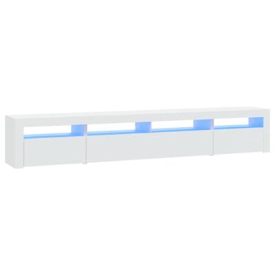 Tv-meubel met LED-verlichting 240x35x40 cm wit