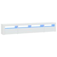 Tv-meubel met LED-verlichting 240x35x40 cm wit - thumbnail