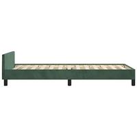 Bedframe zonder matras 100x200 cm fluweel donkergroen - thumbnail