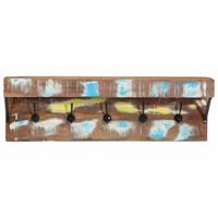 VidaXL Kapstok met plank bruin 73 x 19 x 23 cm massief gerecycled hout - thumbnail