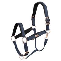 BR Rose Gold Halster blauw maat:pony - thumbnail