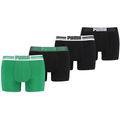 Puma boxershorts Placed Logo 4-pack Zwart/Groen-S Puma boxershorts Placed Logo 4-pack Zwart/Groen-S