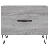 Salontafels 2 st 50x50x40 cm bewerkt hout grijs sonoma eiken - thumbnail