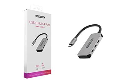 Sitecom CN-385 interface hub USB 3.2 Gen 1 (3.1 Gen 1) Type-C 5000 Mbit/s Aluminium, Zwart