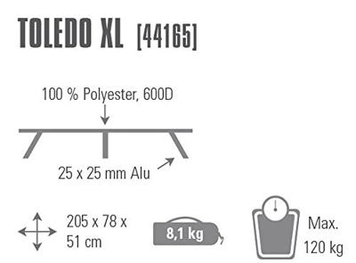 High Peak Toledo XL campingbed kampeerbed High Peak Toledo XL campingbed kampeerbed