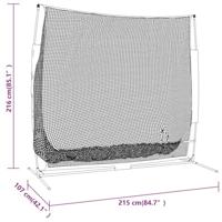 VidaXL Golftrainingsnet 215x107x216 cm polyester zwart en oranje - thumbnail