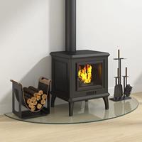 VidaXL Glasplaat voor open haard halfrond 1200x500 mm - thumbnail