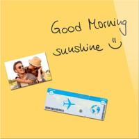 Sigel SI-B1108 Glasmagneetbord Be!Board 45x45 cm + 2 Magneten en Bevestigingsmateriaal Geel - thumbnail