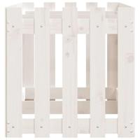 Plantenbak verhoogd hekontwerp 150x50x50 cm grenenhout wit - thumbnail