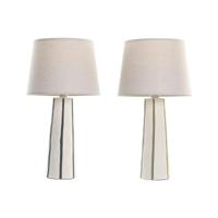 Bureaulamp Home ESPRIT Blauw Wit Groen 50 W 220 V (2 Stuks) - thumbnail