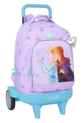 Schoolrugzak met Wielen Frozen Spirit Lila 33 x 45 x 22 cm