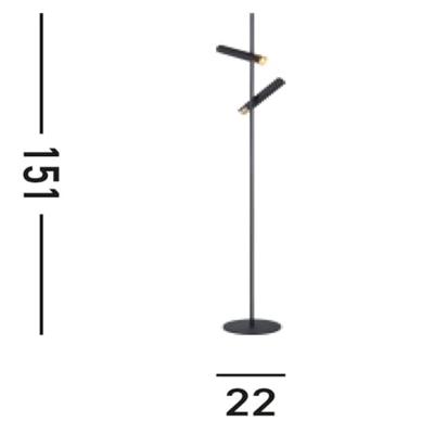Searchlight Design vloerlampCylinder - EU31652-2BK
