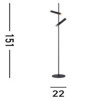 Searchlight Design vloerlampCylinder - EU31652-2BK - thumbnail