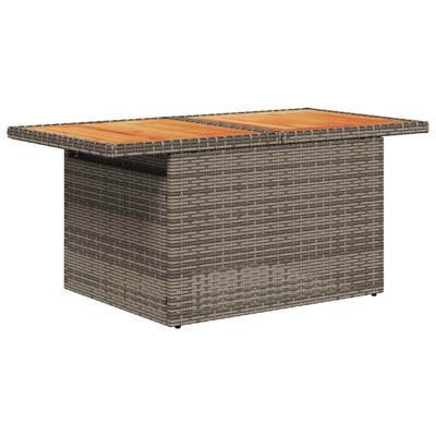 6-delige Loungeset met kussens poly rattan grijs - thumbnail