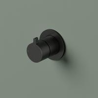 Omstelkraan afbouwdeel Hotbath Ace Inbouw 2-weg Geborsteld Zwart PVD - thumbnail