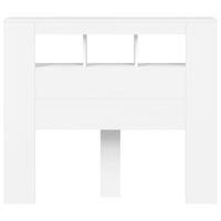 Hoofdeinde met LED 120x18,5x103,5 cm bewerkt hout wit - thumbnail