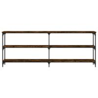 Wandtafel 200x29x75 cm bewerkt hout gerookt eikenkleurig - thumbnail