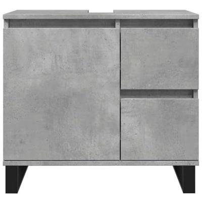 Badkamerkast 65x33x60 cm bewerkt hout betongrijs