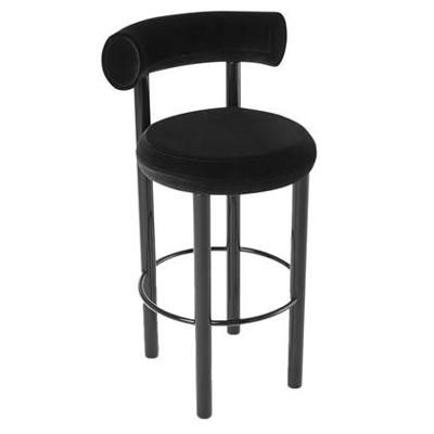 Tom Dixon Fat Bar Stool barkruk gestoffeerd zwart Cassia 09