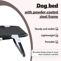 vidaXL Hondenbed Zwart 90 x 55 x 18 cm Staal, Hondbed voor tuin en terras, lichtgewicht, ademend, vlek- en krasbestendig, buitenplezier - thumbnail