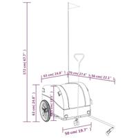 Fietstrailer 45 kg ijzer zwart en rood - thumbnail