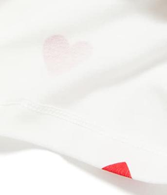 Set van 2 katoenen hartjeshemden voor kleine meisjes - PETIT BATEAU witte hartjes