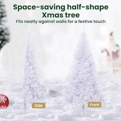 Kunstkerstboom met 300 LED Wit 240 cm PVC en staal