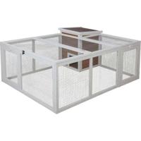 Buitenverblijf voor kleine dieren - KERBL - 132 x 102 x 59 cm - Geïntegreerd huis - Gaas - thumbnail