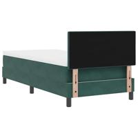 Boxspringbed met matras en LED fluweel donkergroen 80x200 cm - thumbnail