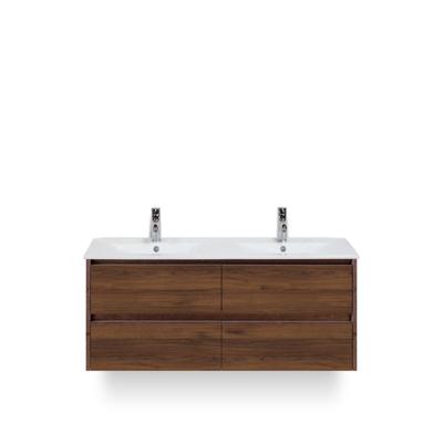 Dante Badmeubelset 120 cm - Walnoot - Keramische Wastafel Wit Enjoy