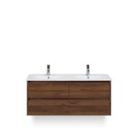 Dante Badmeubelset 120 cm - Walnoot - Keramische Wastafel Wit Enjoy - thumbnail